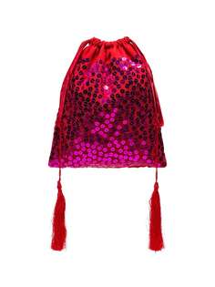 Attico sequin drawstring pouch bag