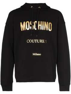 Moschino couture logo printed hoodie