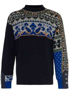 Sacai intarsia-knit sweater