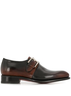 Santoni two-tone monk shoes