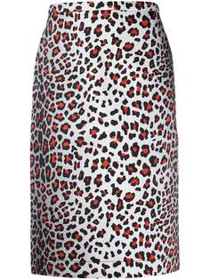 MarquesAlmeida leopard print midi skirt