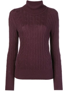 N.Peal cable knit roll neck sweater