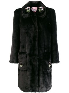 Vivetta embroidered faux-fur coat