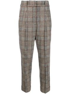 Peserico checked cropped trousers