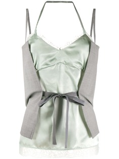 Mm6 Maison Margiela wrap tie lace camisole
