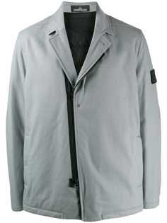 Stone Island off centre zip fastening jacket