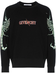 Givenchy свитер с изображением скорпионов и логотипом