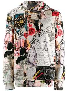 Fendi graphic print hoodie
