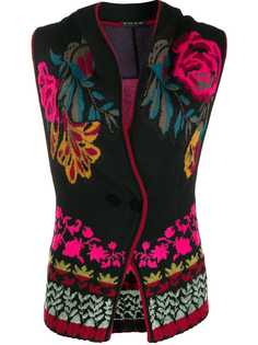 Etro жаккардовый жилет с цветочным узором
