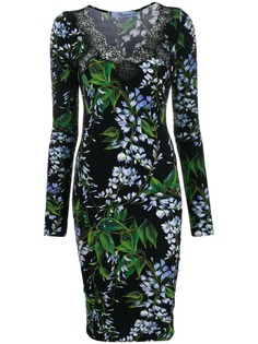 Blumarine кружевное платье с V-образным вырезом