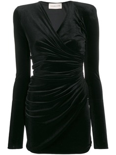Alexandre Vauthier бархатное платье мини с драпировкой