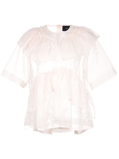 Simone Rocha топ с ярусными оборками