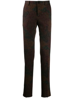 Etro брюки прямого кроя с узором