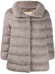 Herno пуховик с трикотажной вставкой