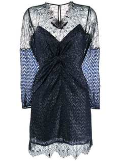 Self-Portrait metallic fil coupe mini dress