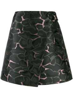 Ea7 Emporio Armani A-line camouflage skirt