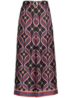 Gucci logo pattern wide-leg trousers