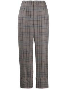 Brunello Cucinelli straight leg checked trousers