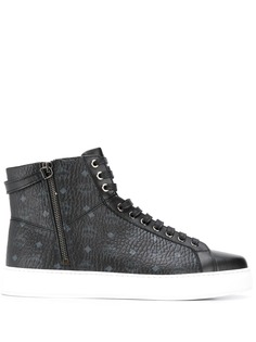 MCM printed hi-top trainers