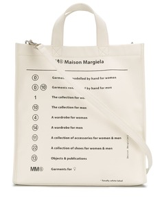 Mm6 Maison Margiela numbers logo shopper tote