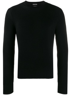 Tom Ford свитер в рубчик с круглым вырезом
