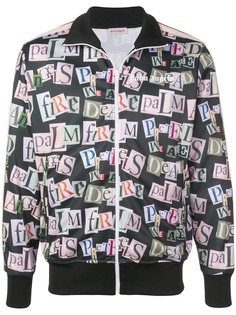 Palm Angels magazine motif zip-up jacket