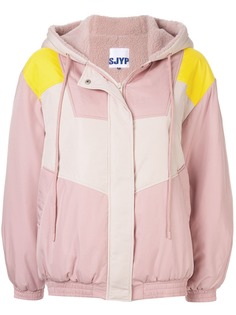 SJYP куртка с капюшоном и вставками