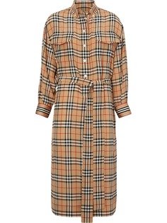 Burberry платье-рубашка в клетку Vintage Сheck