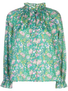 Cynthia Rowley Floral Cotton Waterfall Top