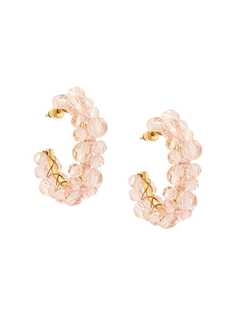 Simone Rocha crystal embellished hoop earring