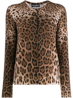 Dolce & Gabbana leopard print cardigan