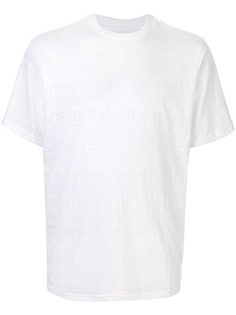 Supreme сетчатая футболка в полоску с логотипом