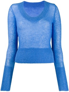 Jacquemus трикотажный свитер La maille Dao с U-образным вырезом