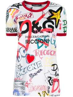 Dolce & Gabbana футболка с принтом из коллаборации с Gaudenzi