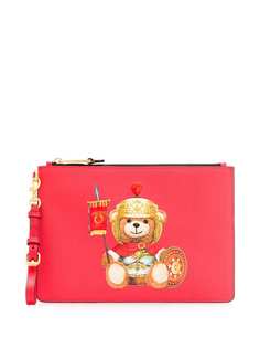 Moschino клатч Teddy Bear с логотипом