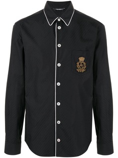 Dolce & Gabbana рубашка с нашивкой-логотипом