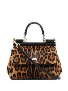 Dolce & Gabbana сумка-тоут Sicily с леопардовым принтом