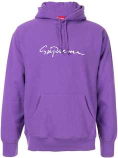 Supreme толстовка с капюшоном и логотипом