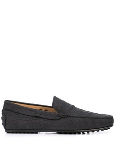 Tods мокасины с тиснением под кожу крокодила Tod`S
