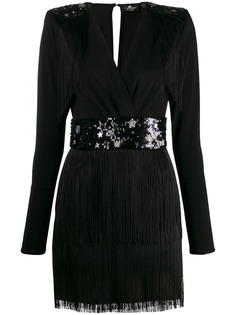 Elisabetta Franchi платье мини Star с бахромой