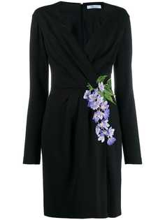 Blumarine платье с запахом и цветочной вышивкой