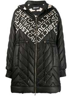 Just Cavalli logo padded coat