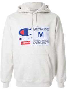 Supreme худи с логотипом Champion