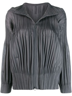 Pleats Please By Issey Miyake pleated zip-up jacket