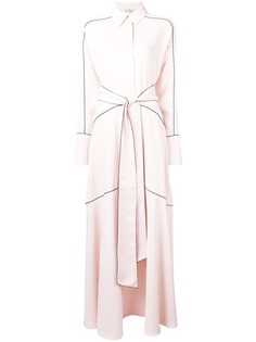 Layeur длинное платье с завязкой на талии
