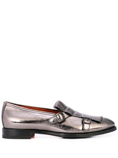 Santoni metallic loafers