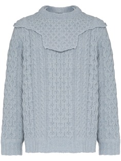 Raf Simons Aran cable knit layered jumper