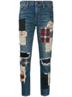 Junya Watanabe ripped patch jeans