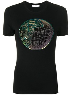 Versace Collection футболка с изображением головы Мудезы и заклепками