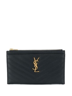 Saint Laurent стеганый клатч Monogram